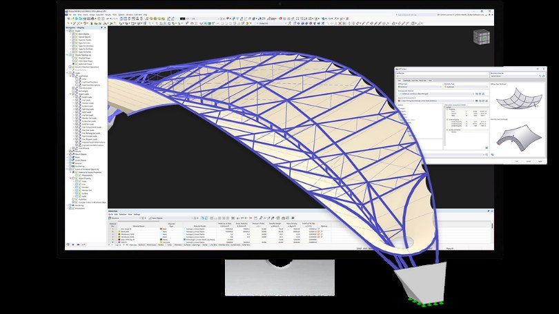 RFEM 6 shell and mesh model interface